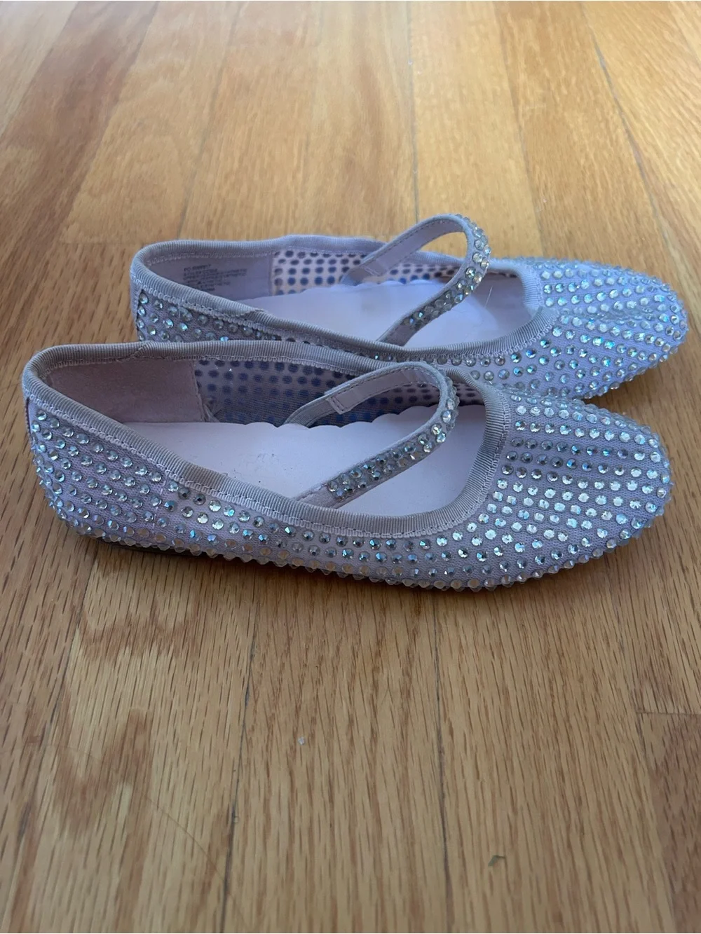 Crewcuts Sparkle Mary Jane Flats in Blush Pink